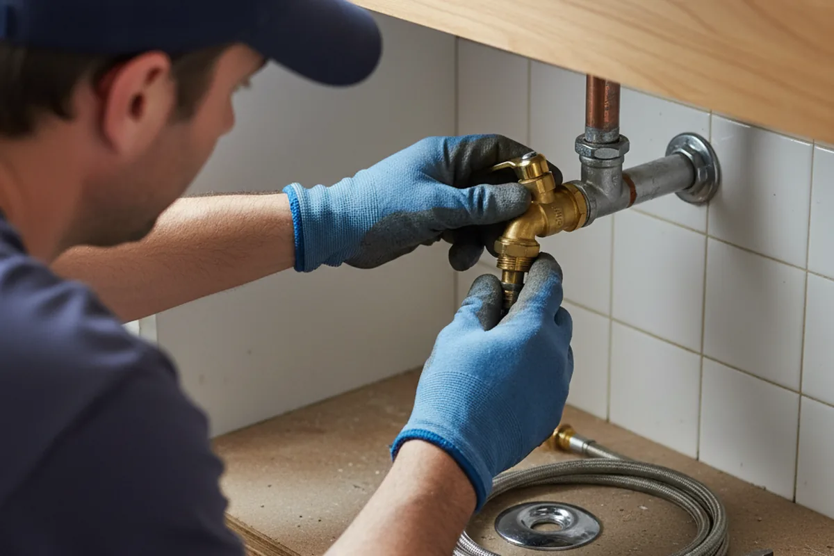 Shutoff valve and fitting work during Faucet and Fixture Repair in Glenns Ferry